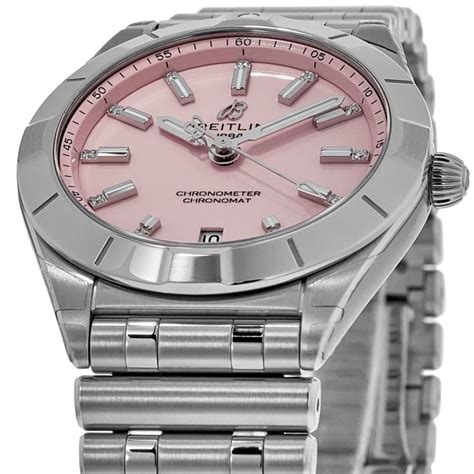 Breitling chronomat 32 pink dial